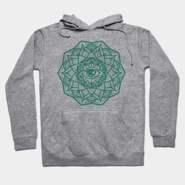 Lotus All Seeing Eye Hoodie by World upside down